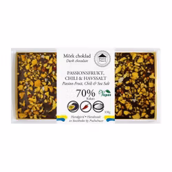 70% Choklad - Passionsfrukt, Chili & Havssalt 100g (x 10st)