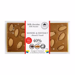 Sockerfri 40% Choklad - Mandel & Havssalt 100g (x10st)