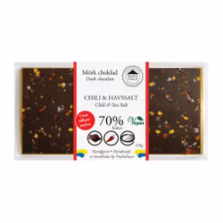 Sockerfri 70% Choklad - Chili & Havssalt 100g (x 10st)