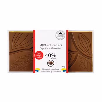 Sockerfri 40% Choklad - Ren Choklad 100g (x 10st)