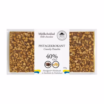 40% Choklad - Pistagekrokant (x 10st)