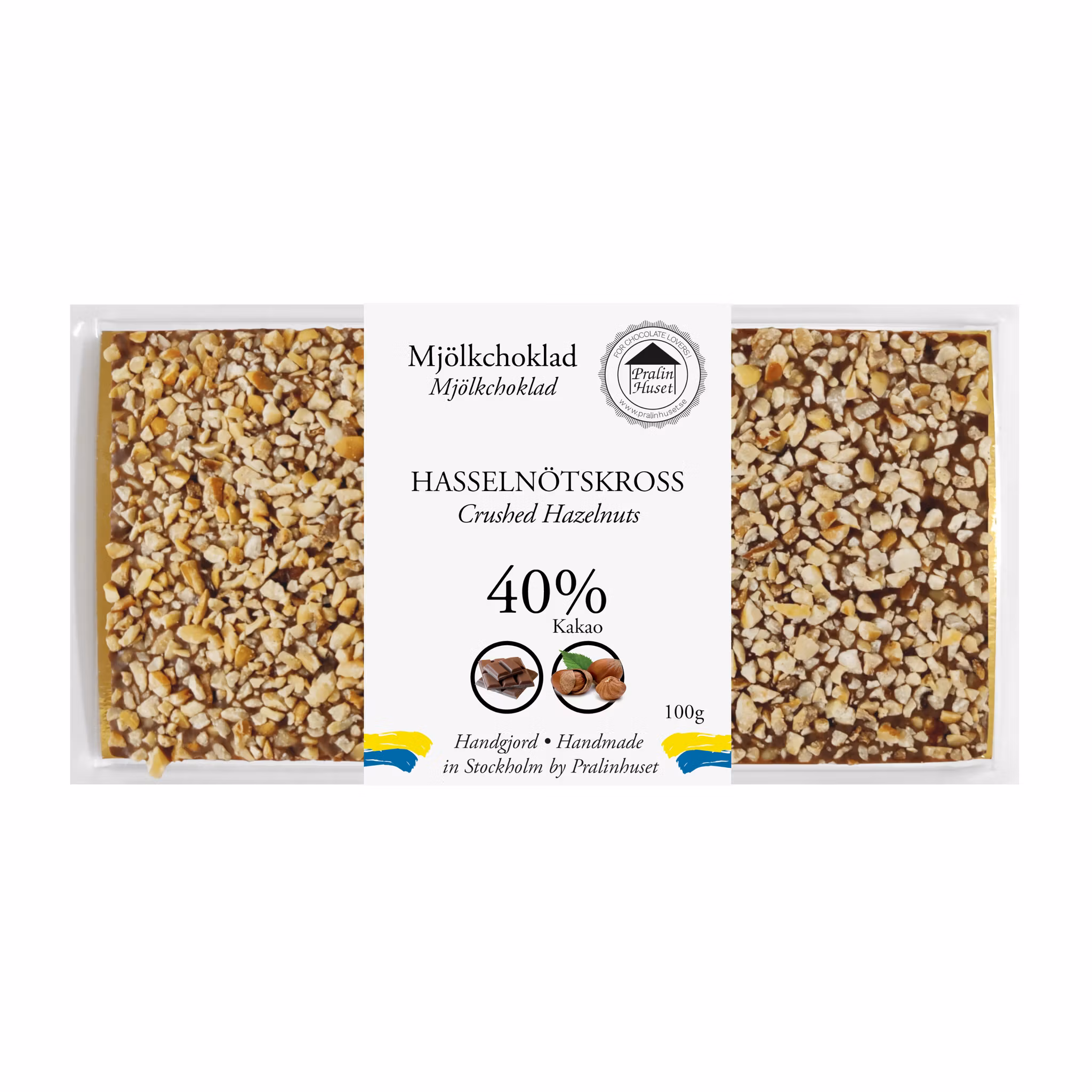 40% Choklad - Hasselnötskross 100g (x 10st)