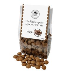 Chokladknappar - 40% Choklad 100g (x 10st)