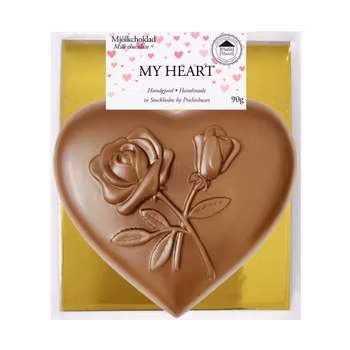 My Heart Chokladhjärta - Ljus 90g (x 8st)