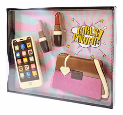 Chokladfigur - Girl Set Rosa 135g (x 5st)