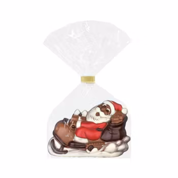 Chokladfigur - Santa on Ski Bob 125g (x 6st)
