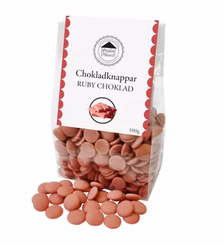 Chokladknappar - Ruby Choklad 100g (x 10st)