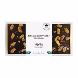 96% Choklad - Pistage & Havssalt 90g (x 10st)