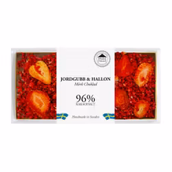 96% Choklad - Jordgubb & Hallon 90g (x 10st)
