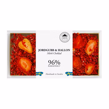 96% Choklad - Jordgubb & Hallon 90g (x 10st)