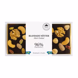 96% Choklad - Blandade Nötter 100g (x 10st)