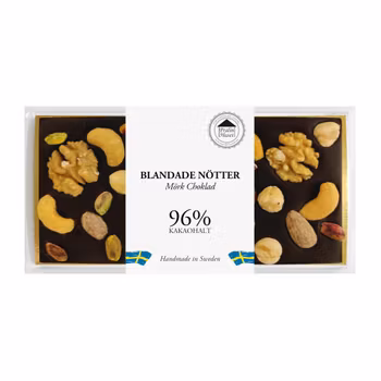 96% Choklad - Blandade Nötter 100g (x 10st)