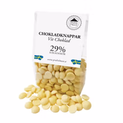 Chokladknappar - Vit Choklad 100g (x 10st)