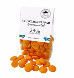 Chokladknappar - Apelsinchoklad 100g (x 10st)