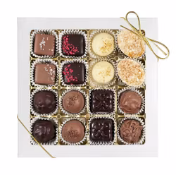 16-bitars Vit Ask Pralin Mix 225g, Guldband (x 4st)