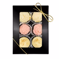 6-bitars Svart Ask 80g Pralin Mix, Guldband (x 12st)