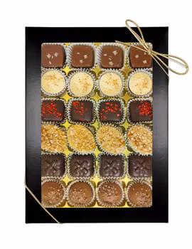 24-bitars Svart Ask 375g - Guldband (x 2st)