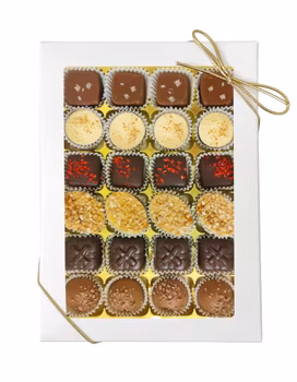 24-bitars Vit Ask 375g - Guldband (x 2st)