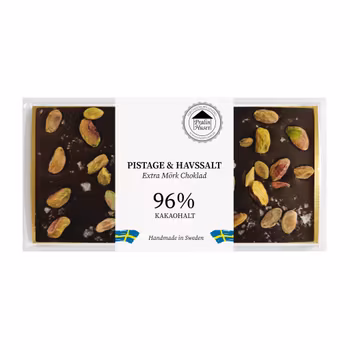 96% Choklad - Pistage & Havssalt 90g (x 10st)
