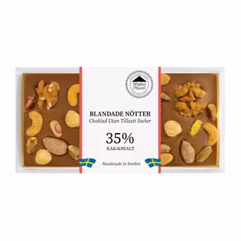 Sockerfri 35% Choklad - Blandade Nötter 100g (x 10st)