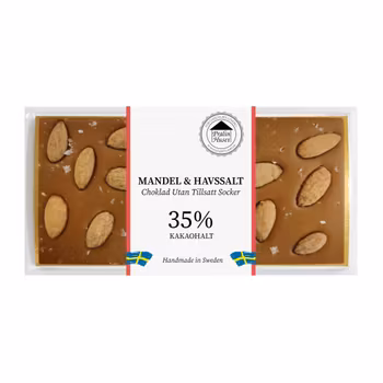 Sockerfri 35% Choklad - Mandel & Havssalt 100g (x10st)