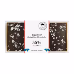 Sockerfri 55% Choklad - Havssalt 100g (x 10st)