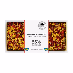 Sockerfri 55% Choklad - Passionsfrukt & Hallon 100g (x 10st)