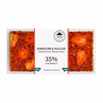 Sockerfri 35% Choklad - Jordgubb & Hallon 100g (x 10st)