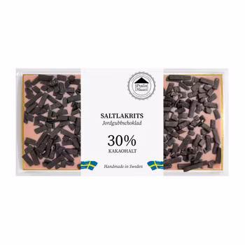 Jordgubbschoklad - Saltlakrits 100g (x 10st) SPECIAL