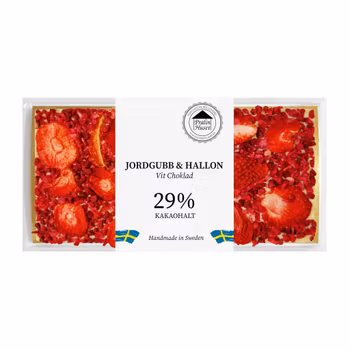 Vit Choklad - Jordgubb & Hallon 100g (x 10st)