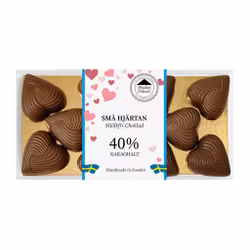 40% Mjölkfri Choklad - Små Hjärtan 90g (x 10st)