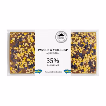 35% Choklad - Passionsfrukt & Viol 100g (x 10st)