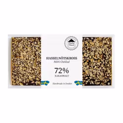 72% Choklad - Hasselnötskross 100g (x 10st)