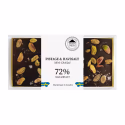 72% Choklad - Pistage & Havssalt 100g (x 10st)