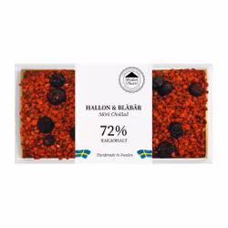 72% Choklad - Hallon & Blåbär 100g (x 10st)