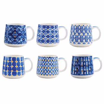 Blå Vita Koppar (x 6st förp)