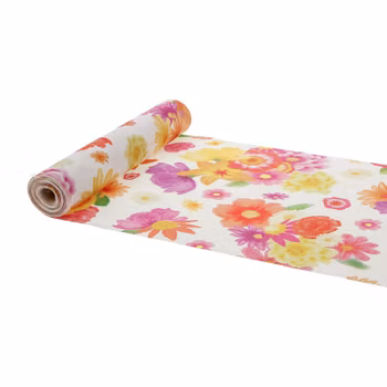 Table Runner Gul Rosa Blommor 3m (x 1st)