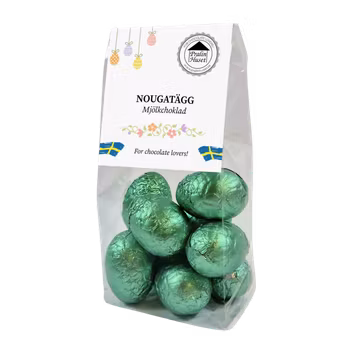 Påskägg Grön - Ljus Nougatkrisp 100g (x 10st)