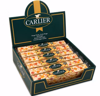 Carlier Nougat - FRUKT Mandel & Hasselnötter 100g (x 24st KRT)