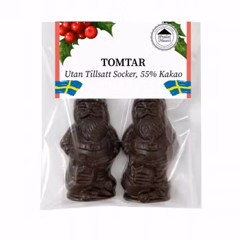 55% Choklad Utan Tillsatt Socker - Tomtar 25g