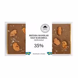 35% Choklad - Brända Mandlar Salt Karamell 100g (x 10st)