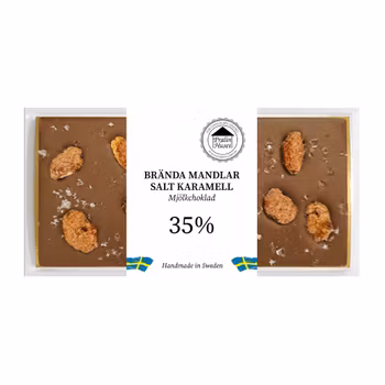 35% Choklad - Brända Mandlar Salt Karamell 100g (x 10st)