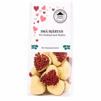Vita Små Hjärtan & Hallon 87g (x 10st) SPECIAL