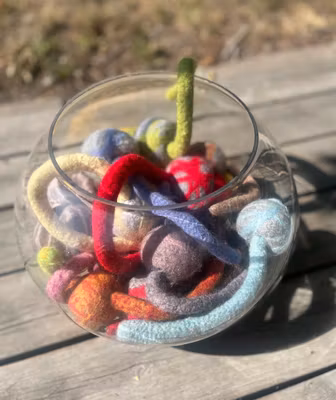 Tovad boll med handtag