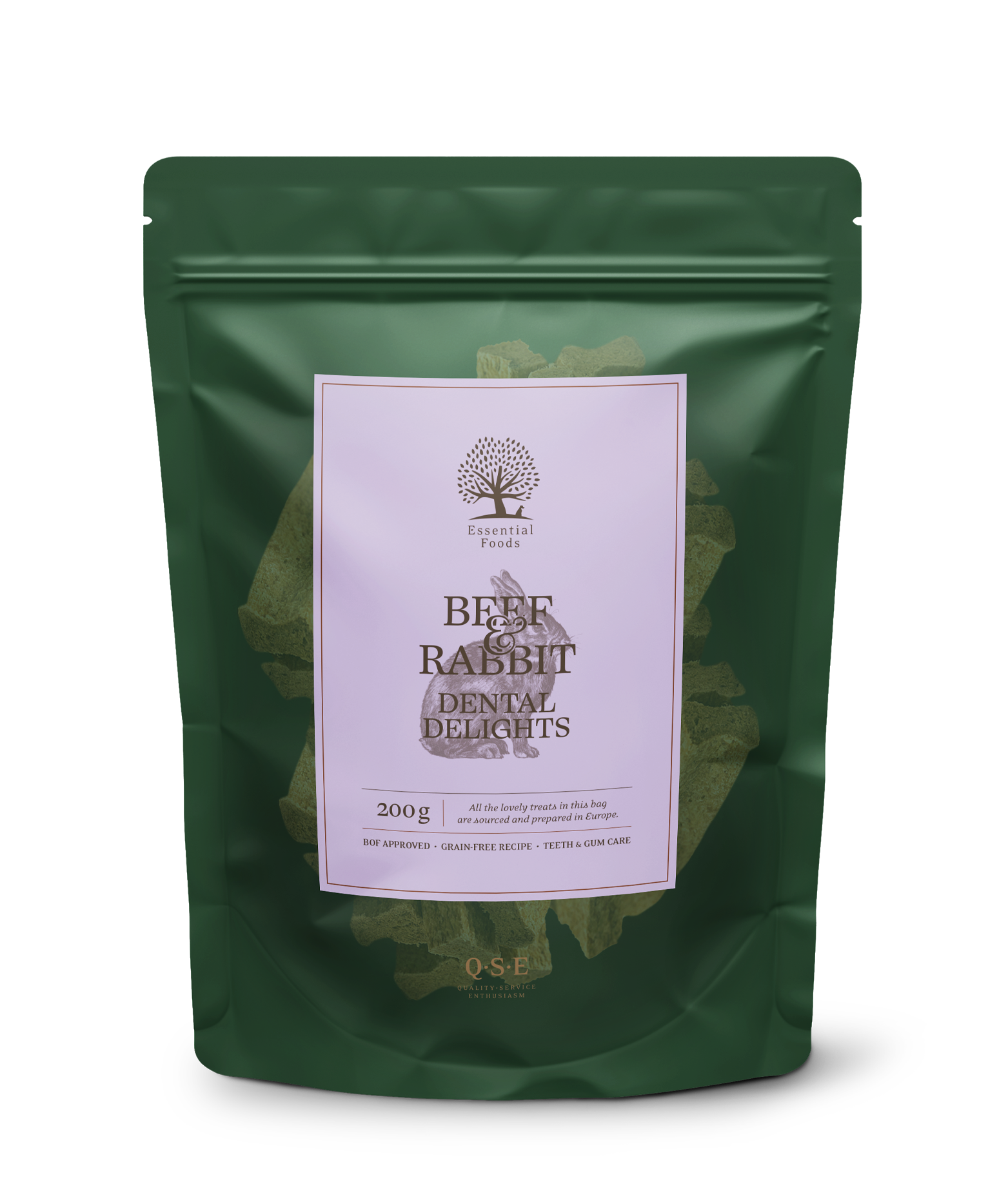 Essential Beef & Rabbit Dental Delights - Nöt & Kanin