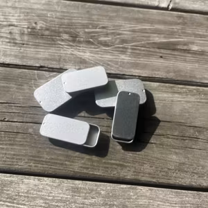 Behållare Ståldosa med skjutlock