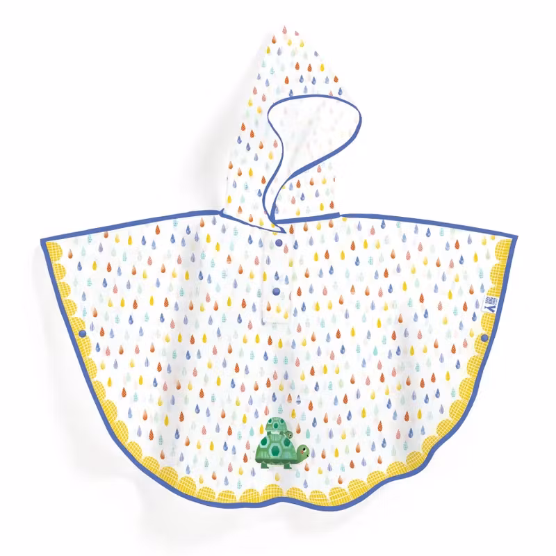 Djeco- Rain Cape S - Turtle/ Rain Cape