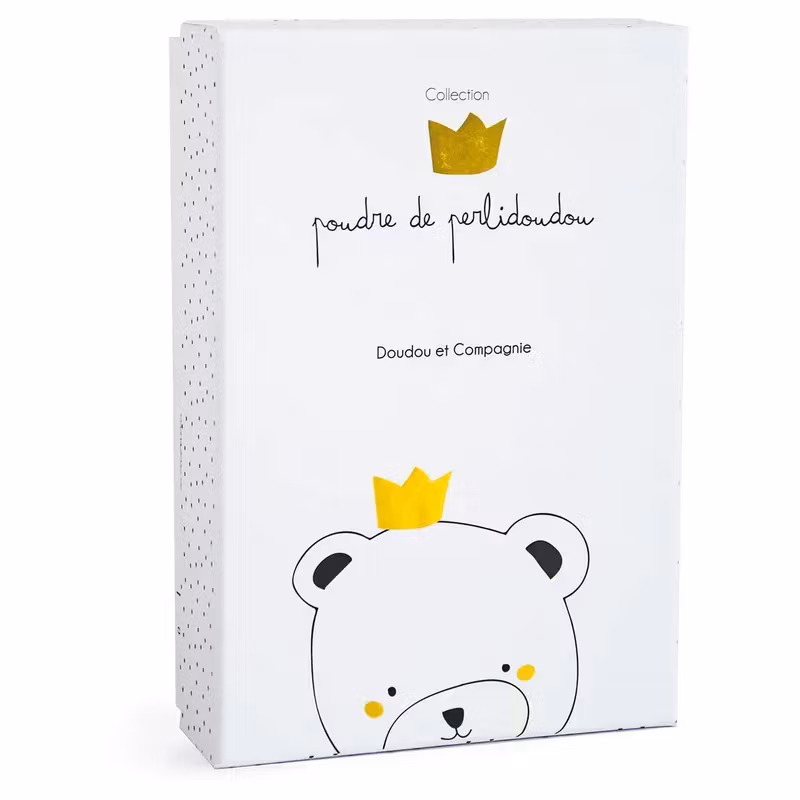 Doudou Et Compagnie- OURS PETIT ROI - Comforter Bear With Pacifier Holder/ Snutte med Napphållare.