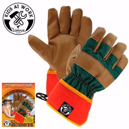 Corvus kids at work- Working gloves artificial leather size 7