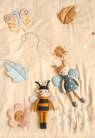 Roommate- Activity Blanket -Baby Bugs - PASTEL/ aktivitetlek
